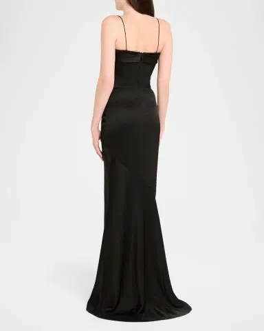 Alex Perry Cupped Draped Satin Gown | Thumbnail 3