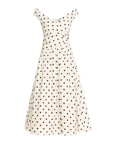 Self-Portrait Polka-Dot Cotton Midi Dress | Thumbnail 1