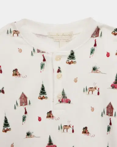 Marie Chantal Kid's Dan Little Chrismas Romper, Size NB-24M | Thumbnail 3 Marie Chantal Kid's Dan Little Chrismas Romper, Size NB-24M | Thumbnail 3