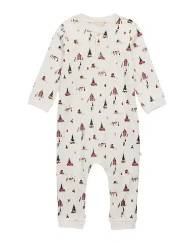 Marie Chantal Kid's Dan Little Chrismas Romper, Size NB-24M | Thumbnail 1 Marie Chantal Kid's Dan Little Chrismas Romper, Size NB-24M | Thumbnail 1