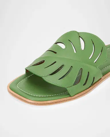 STAUD Palm Leather Flat Slide Sandals | Thumbnail 3