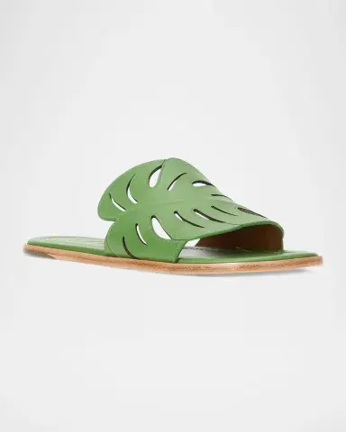 STAUD Palm Leather Flat Slide Sandals | Thumbnail 5