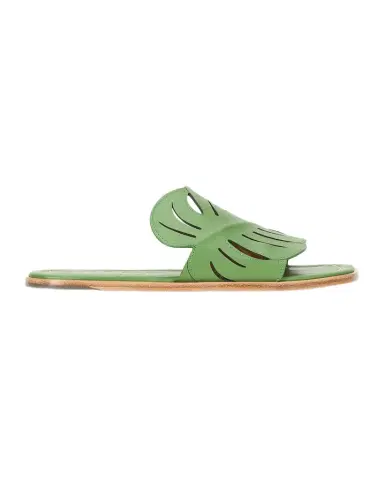 STAUD Palm Leather Flat Slide Sandals | Thumbnail 1