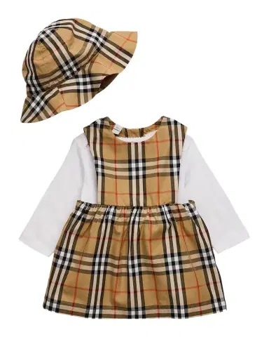 Burberry Girl's Check Cotton Three-Piece Gift Set | Thumbnail 1