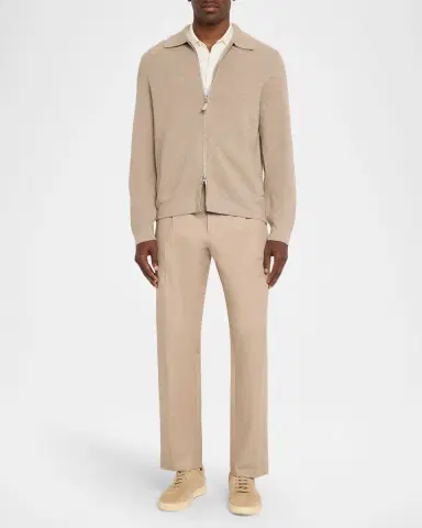 dunhill Men's Cotton and Cashmere Full-Zip Blouson | Thumbnail 2