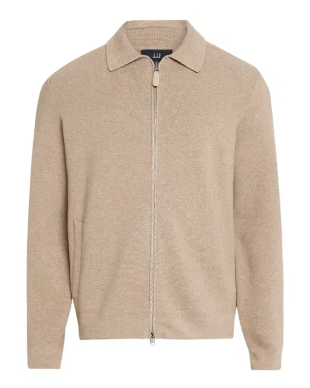 Men 's Cotton and Cashmere Full-Zip Blouson