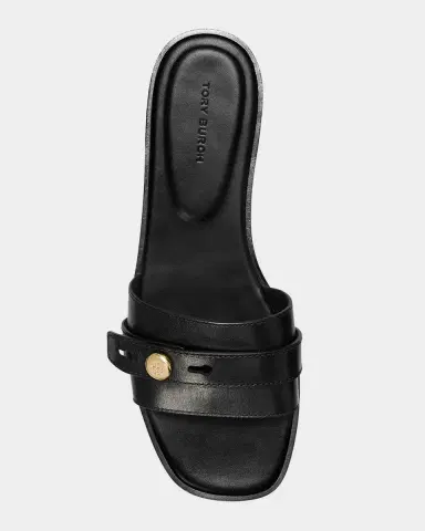 Tory Burch Romy Leather Slide Sandals | Thumbnail 4 Tory Burch Romy Leather Slide Sandals | Thumbnail 4