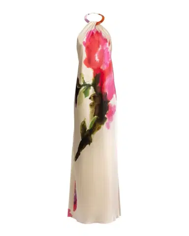 Silvia Tcherassi Jesse Watercolor-Print Backless Halter Dress | Thumbnail 1