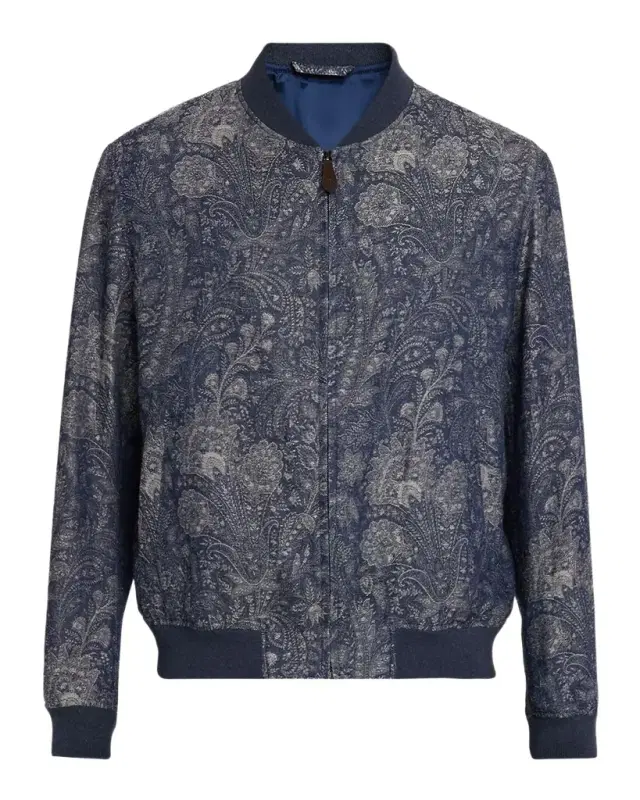 Etro Men 's Paisely Jacquard Bomber Jacket