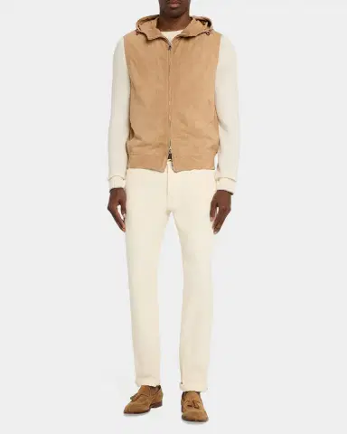 Brunello Cucinelli Men's Hooded Full-Zip Leather Vest | Thumbnail 2 Brunello Cucinelli Men's Hooded Full-Zip Leather Vest | Thumbnail 2