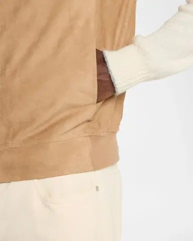 Brunello Cucinelli Men's Hooded Full-Zip Leather Vest | Thumbnail 5 Brunello Cucinelli Men's Hooded Full-Zip Leather Vest | Thumbnail 5