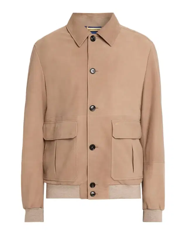 Stefano Ricci Men 's Suede Button-Front Shirt Jacket