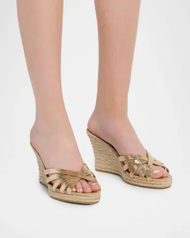 Veronica Beard Phylina Leather Espadrille Wedge Sandals | Thumbnail 2