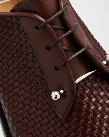 Christian Louboutin Men's Chambeliss Braided Leather Derby Shoes | Thumbnail 5 Christian Louboutin Men's Chambeliss Braided Leather Derby Shoes | Thumbnail 5