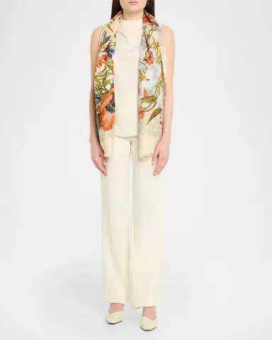 Etro Bohemian Print Cotton & Silk Scarf | Thumbnail 2