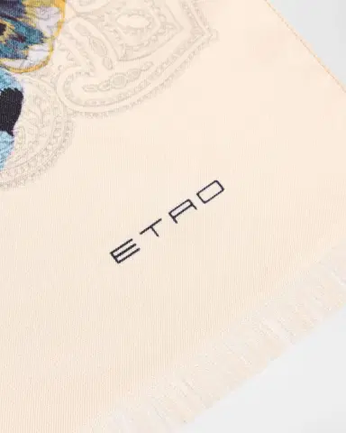 Etro Bohemian Print Cotton & Silk Scarf | Thumbnail 4
