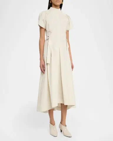 3.1 Phillip Lim A-Line Tulip-Sleeve Midi Dress | Thumbnail 4