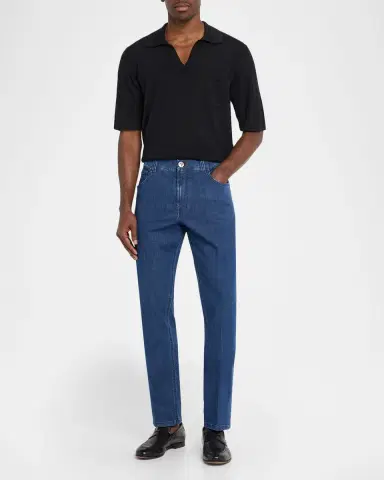 Stefano Ricci Men's Cotton-Blend Skinny Jeans | Thumbnail 2