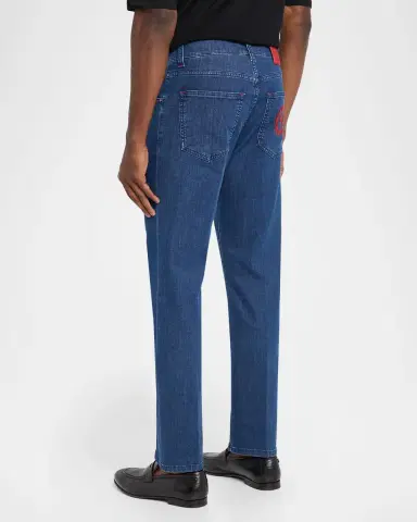 Stefano Ricci Men's Cotton-Blend Skinny Jeans | Thumbnail 3