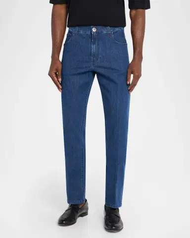 Stefano Ricci Men's Cotton-Blend Skinny Jeans | Thumbnail 4