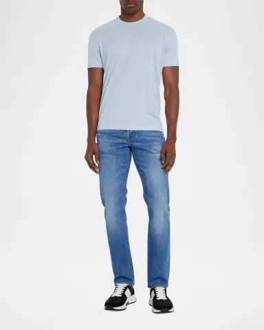 Tom Ford Men's Lyocell-Cotton Crewneck T-Shirt | Thumbnail 2