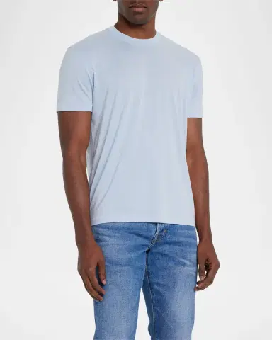 Tom Ford Men's Lyocell-Cotton Crewneck T-Shirt | Thumbnail 4