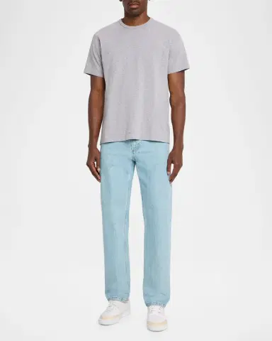 JW Anderson Men's Embroidered-Anchor Cotton Crewneck T-Shirt | Thumbnail 2