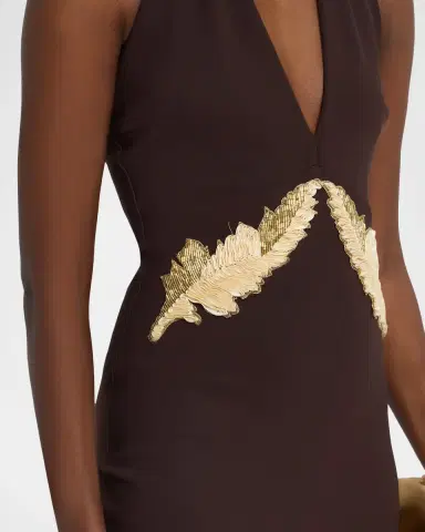 Chiara Boni La Petite Robe Yanar Beaded Mermaid Halter Gown | Thumbnail 5 Chiara Boni La Petite Robe Yanar Beaded Mermaid Halter Gown | Thumbnail 5