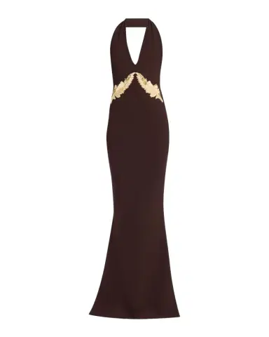 Chiara Boni La Petite Robe Yanar Beaded Mermaid Halter Gown | Thumbnail 1 Chiara Boni La Petite Robe Yanar Beaded Mermaid Halter Gown | Thumbnail 1
