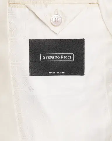 Stefano Ricci Men's Textured Linen Silk-Shawl Lapel Evening Jacket | Thumbnail 6 Stefano Ricci Men's Textured Linen Silk-Shawl Lapel Evening Jacket | Thumbnail 6