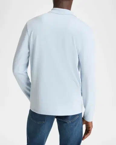 Vince Men 's Milano Pima Cotton-Blend Johnny-Collar Polo Shirt | Thumbnail 2 Vince Men 's Milano Pima Cotton-Blend Johnny-Collar Polo Shirt | Thumbnail 2