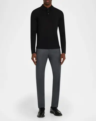 Cesare Attolini Men's Wool Slim-Fit Trousers | Thumbnail 2 Cesare Attolini Men's Wool Slim-Fit Trousers | Thumbnail 2