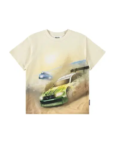 Molo Boy 's Riley Racecar-Print Organic Cotton Tee | Thumbnail 1