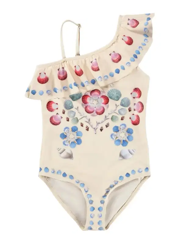 Molo Girl 's Net Asymmetric One-Piece Swimsuit
