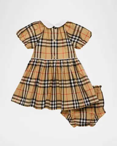 Burberry Girl's Check Cotton Dress with Bloomers | Thumbnail 2 Burberry Girl's Check Cotton Dress with Bloomers | Thumbnail 2