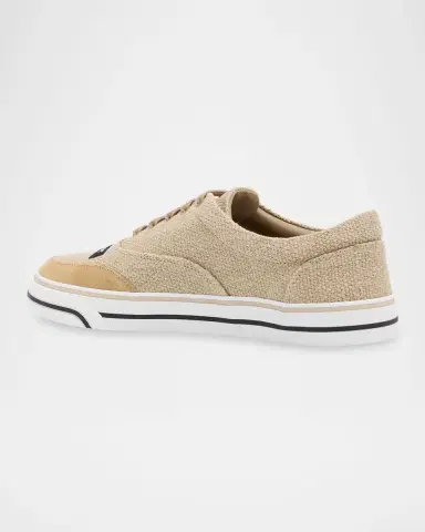 Dolce & Gabbana Men's DG Sailing Linen Low-Top Sneakers | Thumbnail 2