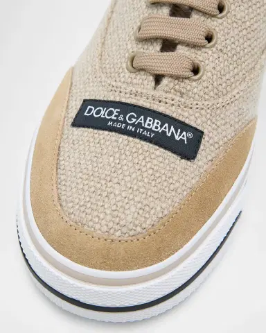 Dolce & Gabbana Men's DG Sailing Linen Low-Top Sneakers | Thumbnail 3