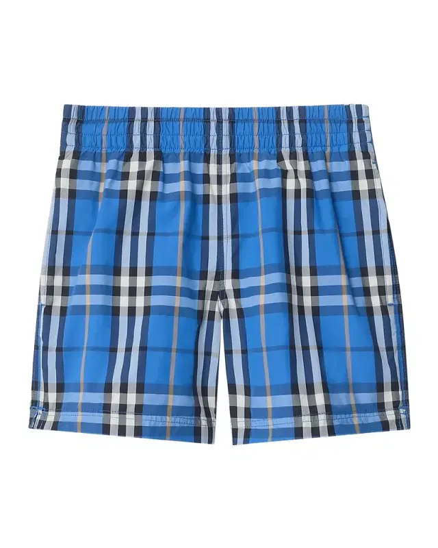 Burberry Boy 's Check Swim Shorts, Size 3-14