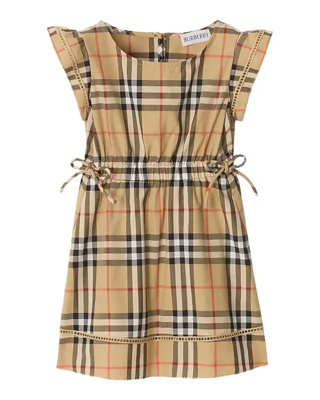 Burberry Girl 's Check Cotton Dress, Size 6M-3