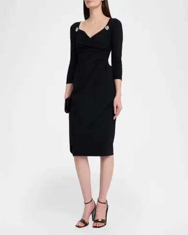 Chiara Boni La Petite Robe Litsa Rhinestone-Embellished Jersey Dress | Thumbnail 4 Chiara Boni La Petite Robe Litsa Rhinestone-Embellished Jersey Dress | Thumbnail 4