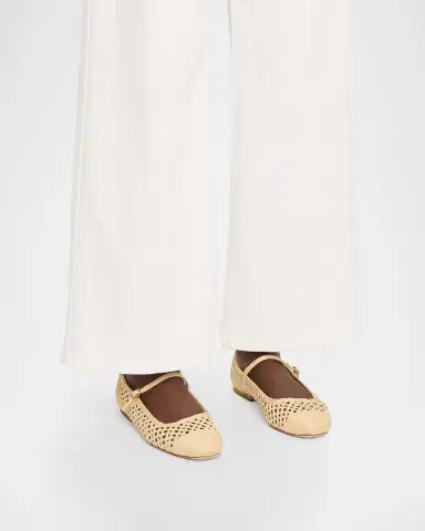 Veronica Beard Ellie Raffia Ballerina Flats | Thumbnail 2