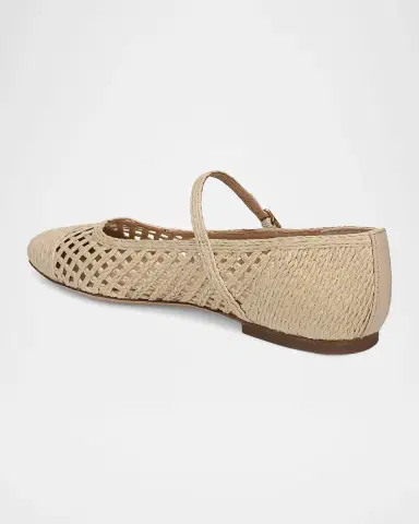 Veronica Beard Ellie Raffia Ballerina Flats | Thumbnail 4