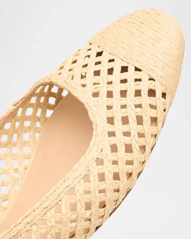 Veronica Beard Ellie Raffia Ballerina Flats | Thumbnail 5