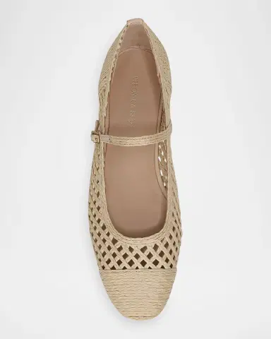 Veronica Beard Ellie Raffia Ballerina Flats | Thumbnail 6
