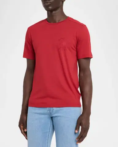Stefano Ricci Men's Tonal Logo Crewneck T-Shirt | Thumbnail 4