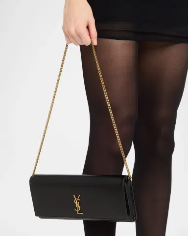 Saint Laurent Kate YSL Pebbled Leather Clutch Bag | Thumbnail 6 Saint Laurent Kate YSL Pebbled Leather Clutch Bag | Thumbnail 6