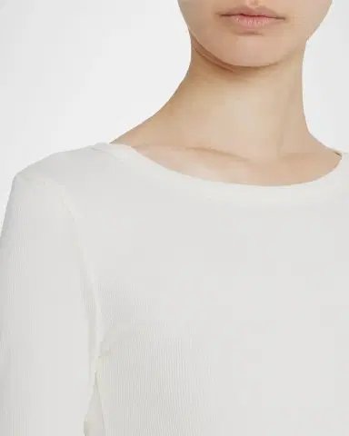ÉTERNE Long-Sleeve Fitted Crewneck Top | Thumbnail 5
