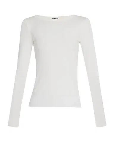 ÉTERNE Long-Sleeve Fitted Crewneck Top | Thumbnail 1