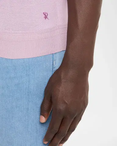 Stefano Ricci Men's Silk Knit Polo Shirt | Thumbnail 5
