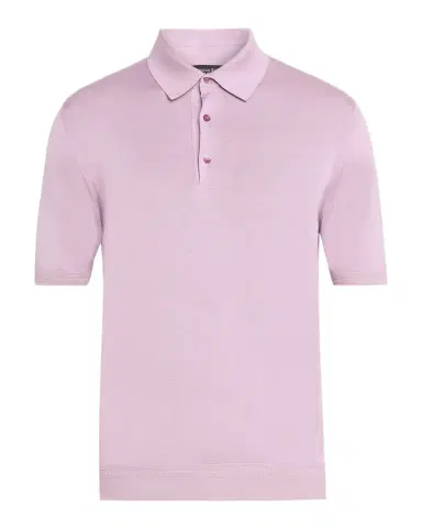 Stefano Ricci Men's Silk Knit Polo Shirt | Thumbnail 1